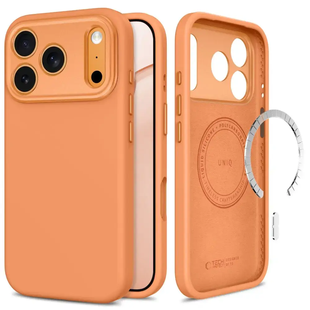 Tech-Protect UNIQ CC чехол с поддержкой MagSafe для телефона iPhone 17 Pro | iPhone 18 Pro оранжевый