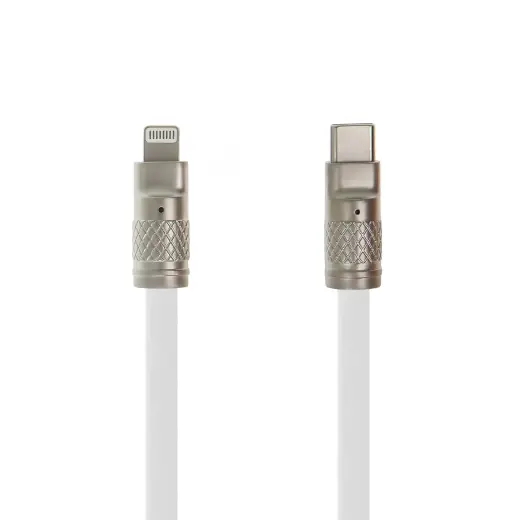 Кабель Setty Zink для передачи данных и зарядки | USB-C — Lightning | 27 Вт | 1,2 м | белый