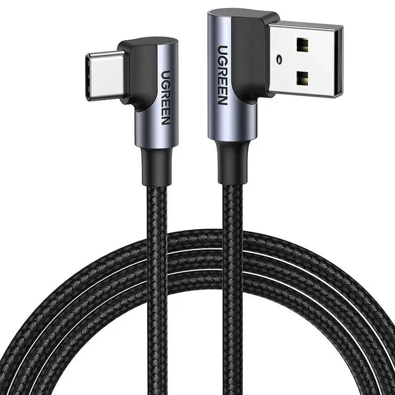 UGREEN US176 datu pārraides un uzlādes vads | USB-C uz USB-A | 15W | 3m | melns