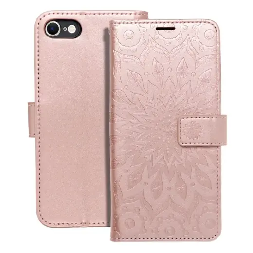 MEZZO mandala grāmatveida maciņš telefonam iPhone 7 | iPhone 8 | iPhone SE (2020) | iPhone SE (2022) rozā