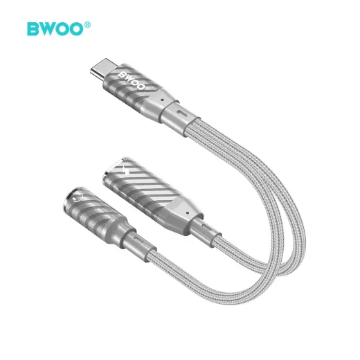 BWOO BZ67 2-in-1 adapteris | Lightning & USB-C į 3.5mm