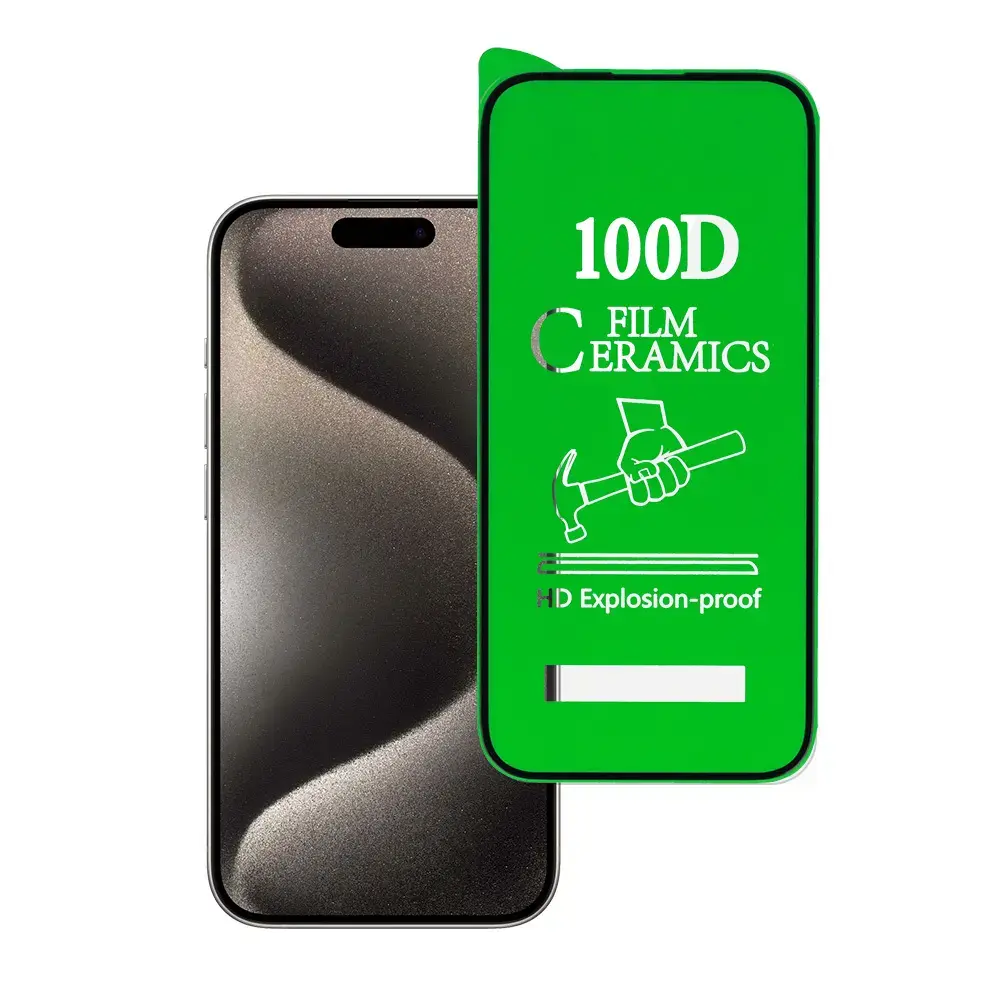 Tempered Glass HARD CERAMIC for IPHONE 15 PRO BLACK