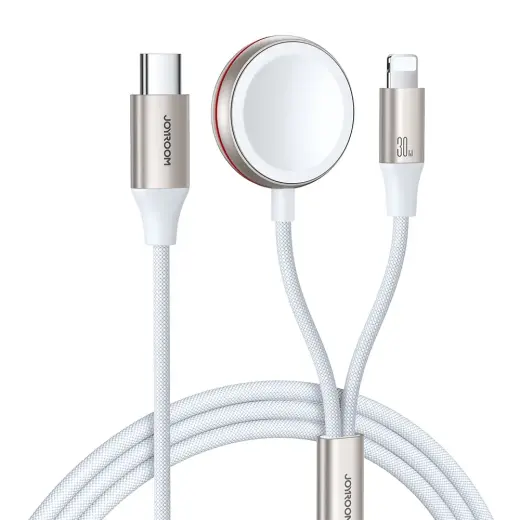 Joyroom 2-in-1 lādētājs priekš Apple Watch | balts