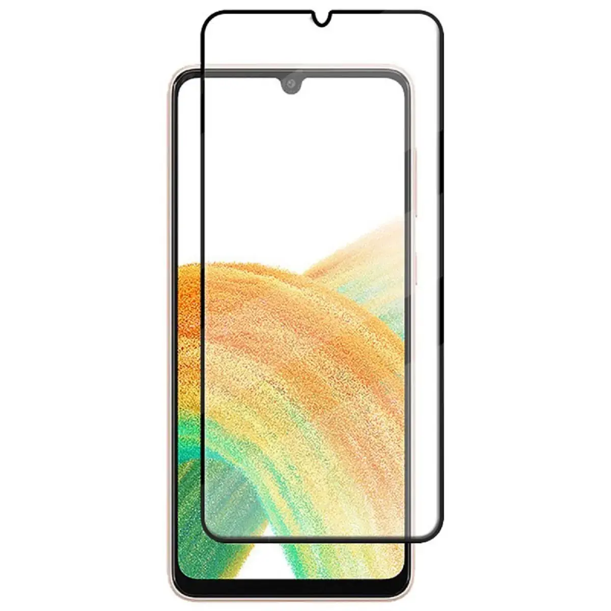  Fusion full cover 5D tempered glass with frame for phone Samsung Galaxy A33 5G black