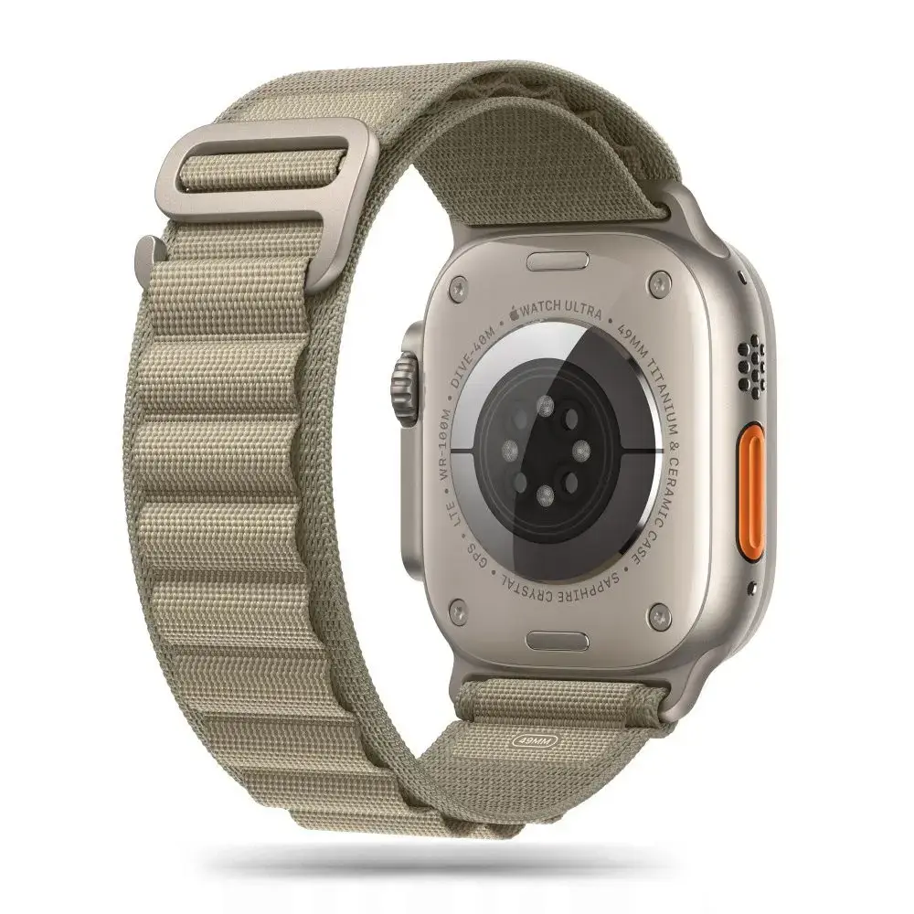 Tech-Protect Nylon Pro išmaniojo laikrodžio dirželis Apple Watch 4/5/6/7/8/9/SE/Ultra 1/2 (42/44/45/49 mm) | nailoninis | žalias