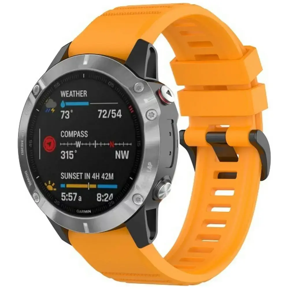 Beline Watch 1 nutikella rihm Garmin Enduro 3/Enduro 2/D2 Mach 1 Pro/Fenix 8 jaoks | silikoonist | oranž