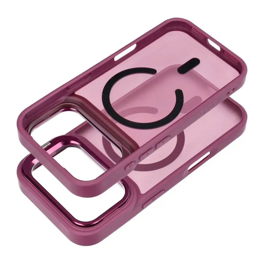 Forcell F-Protect Shadow Stand Premium telefono dėklas su stovu ir MagSafe palaikymu iPhone 17 Pro | iPhone 18 Pro raudonas