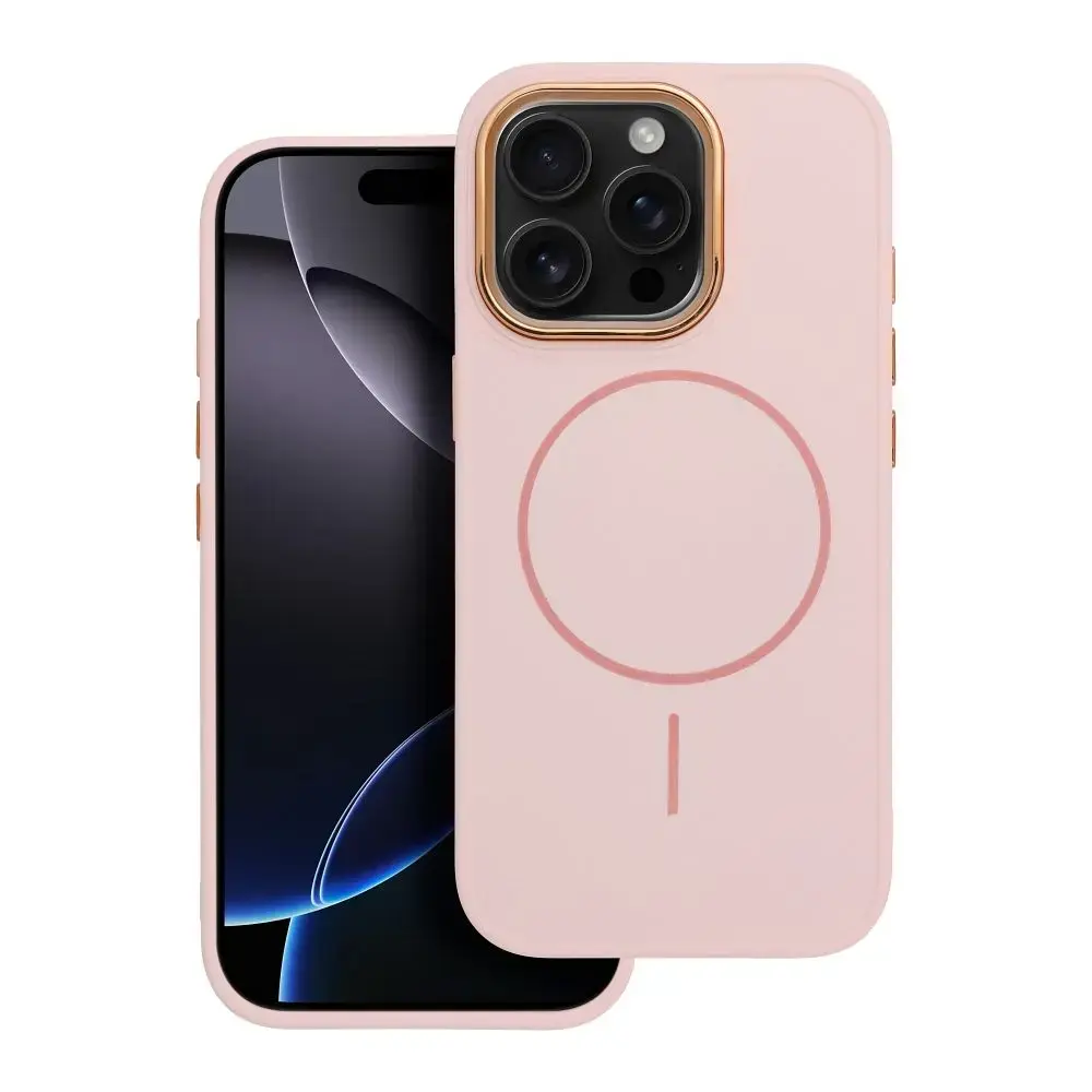 FRAME MAG COVER maciņš ar MagSafe atbalstu telefonam iPhone 15 Pro Max rozā