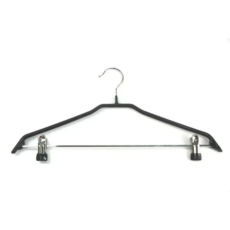 Riidepuud klambriga 2tk, teras/vinüül Non Slip 44 cm, must