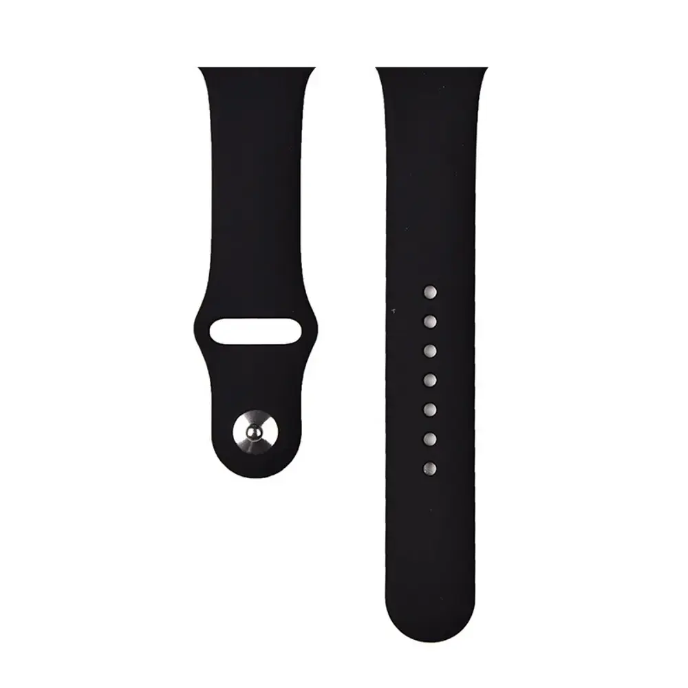 Devia Delux Sport nutikella rihm Apple Watch (38/40 mm) jaoks | silikoonist | must