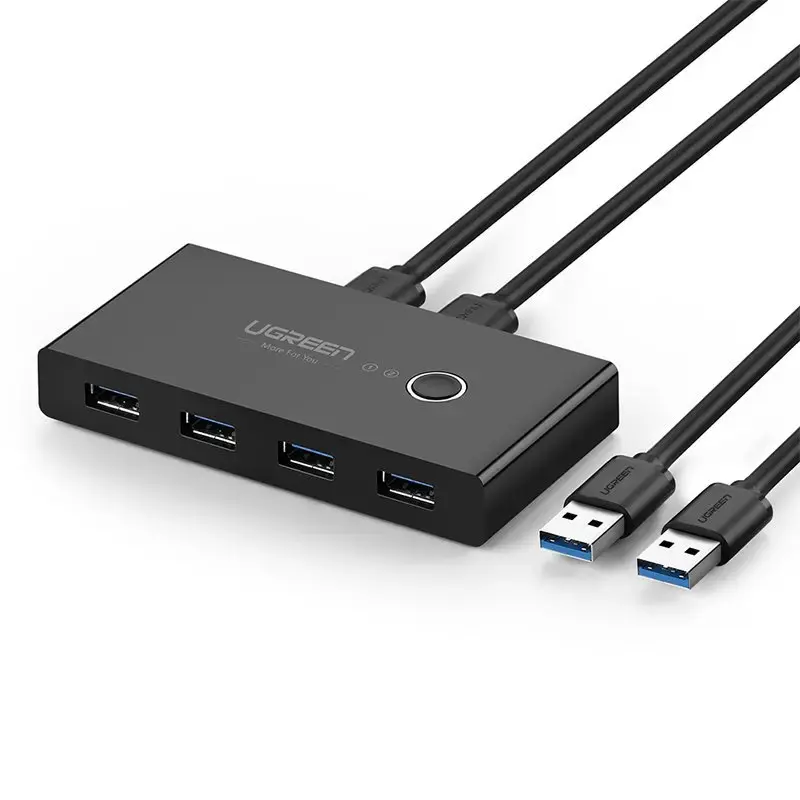 UGREEN US216 KVM pārslēdzējs | USB-A uz 4x USB 3.0 | melns