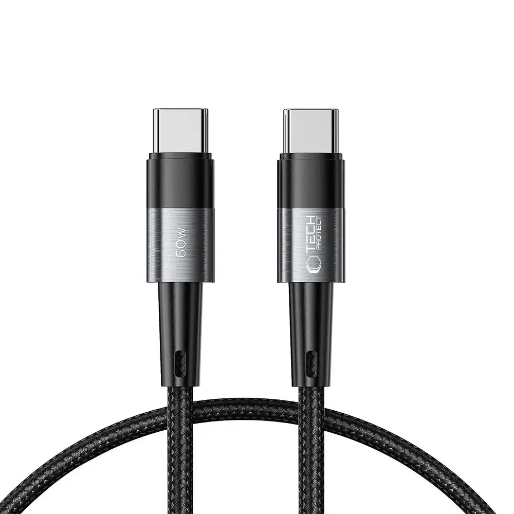 Tech-Protect UltraBoost data transfer and charging cable | USB-C to USB-C | 60W | 0.25m | gray
