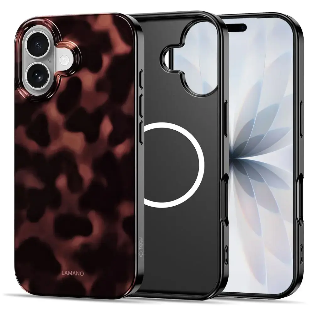 TECH-PROTECT LAMANO phone case with MagSafe support for Apple iPhone 17 pink