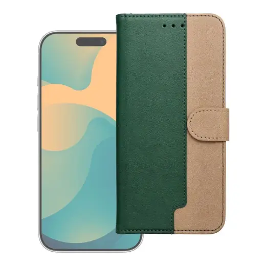 Flip case for Motorola G37 POWER Split Book green and gold