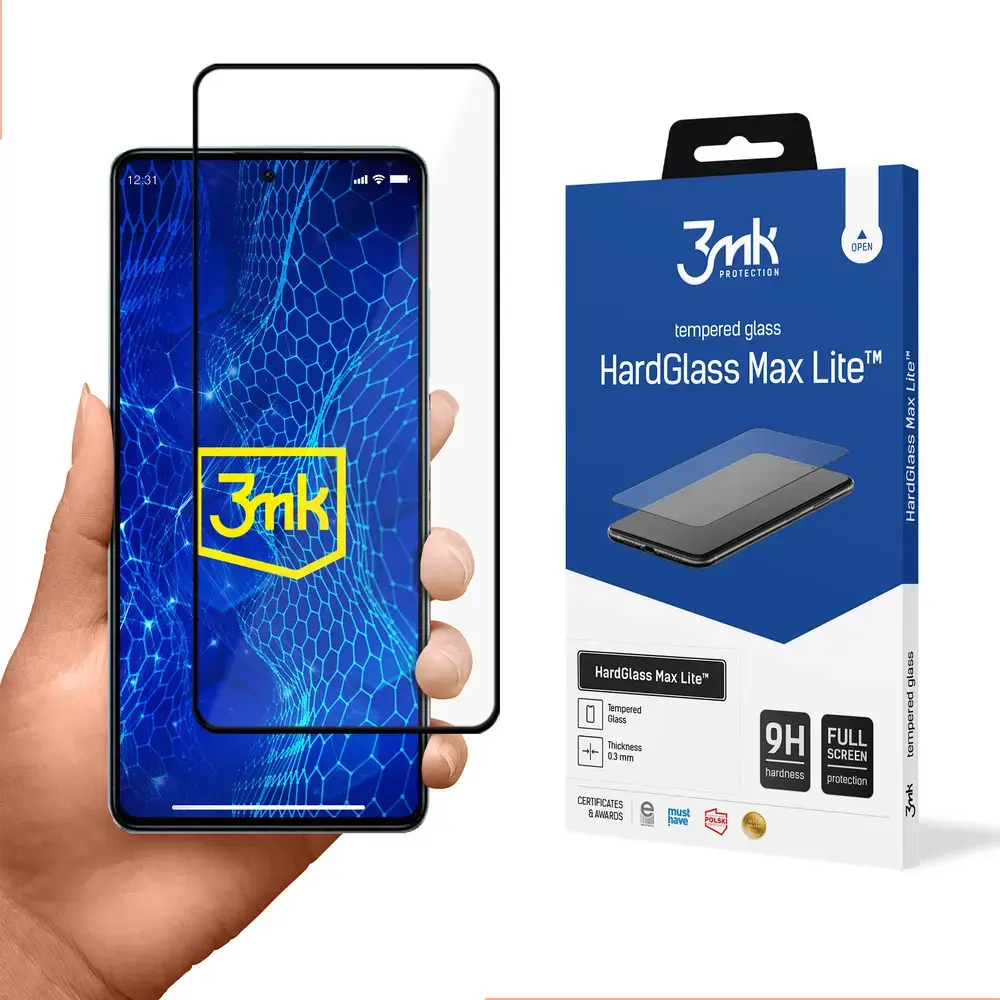 3mk HardGlass Max Lite aizsargstikls telefonam Xiaomi Redmi Note 12 5G