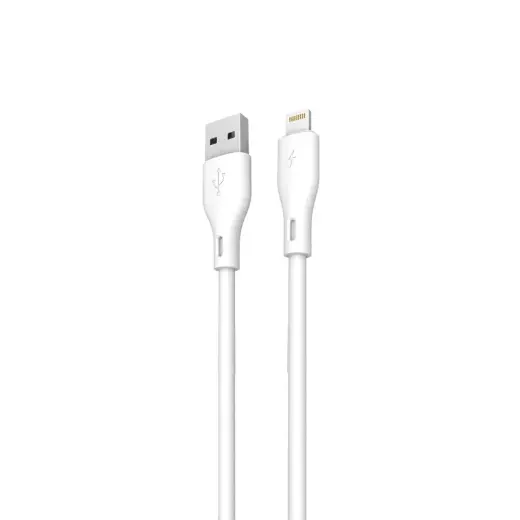 Dudao L2L duomenų perdavimo ir įkrovimo laidas | USB-A į Lightning | 15W | 2m | baltas
