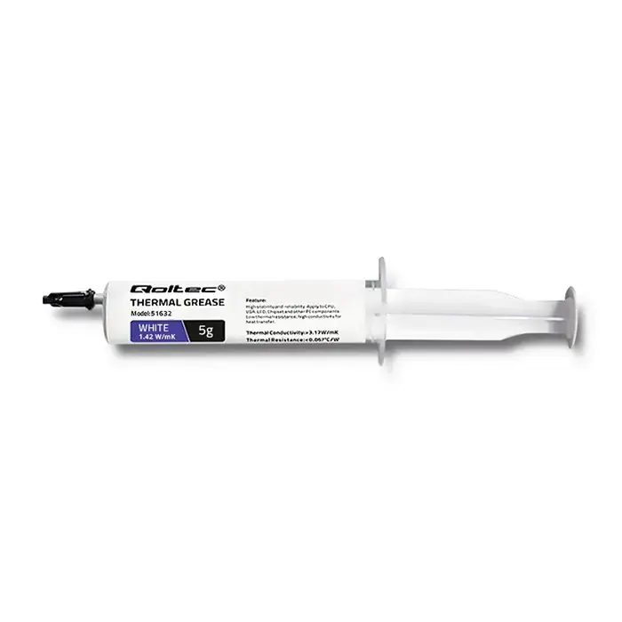 Qoltec  51632 thermal paste 1.42 W/m-K | 5g | white