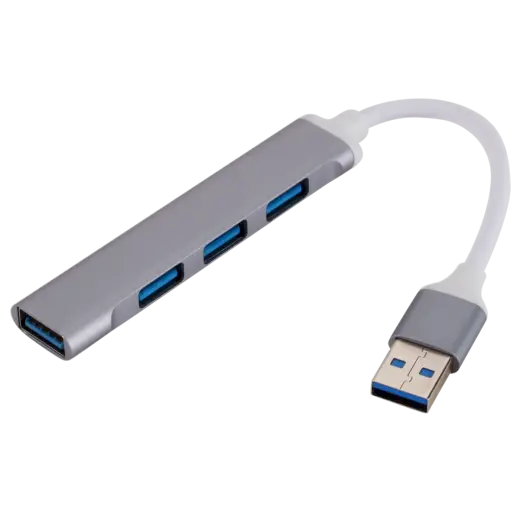 GoodBuy adapter | USB-A kuni 4x USB 3.0 | hõbedane