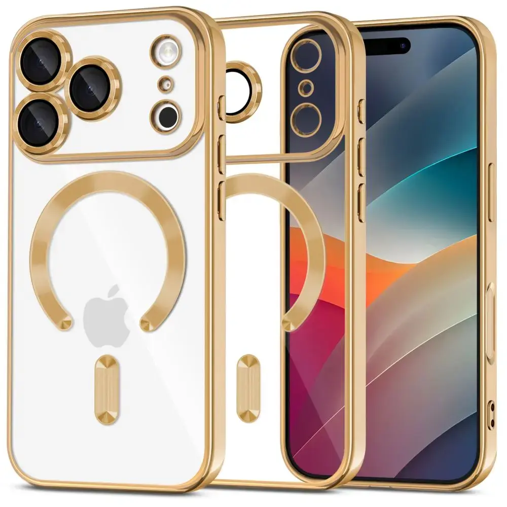 TECH-PROTECT MAGFLEX maciņš ar MagSafe atbalstu telefonam iPhone 17 Pro shiny zelta