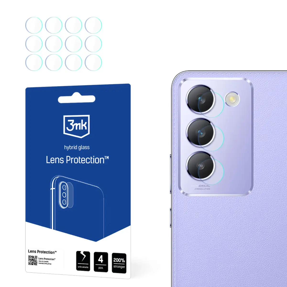Защитное стекло на камеру 3mk Lens Protection для Vivo Y100 5G