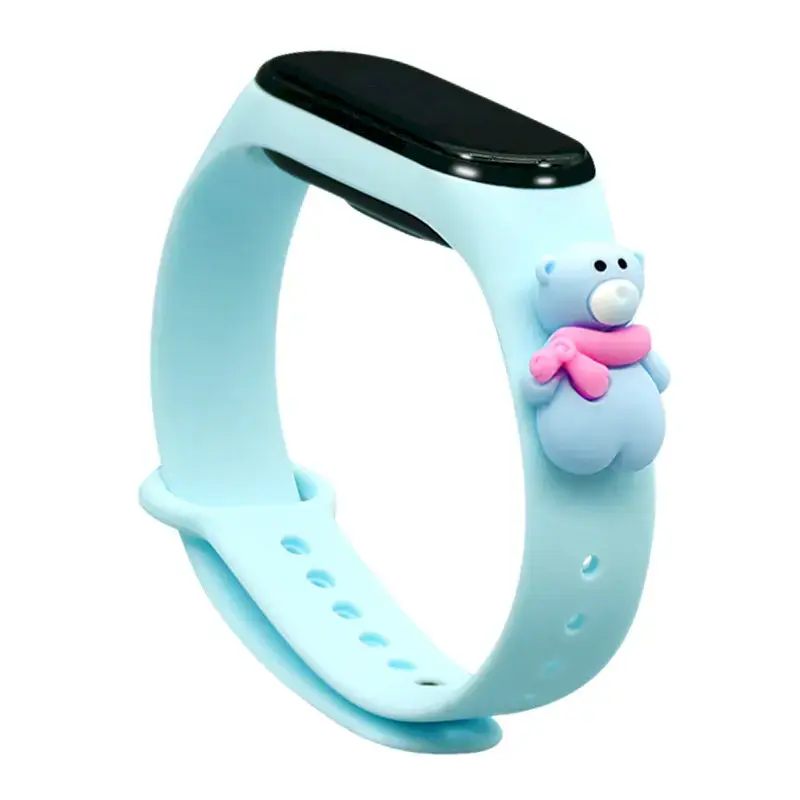 Fusion Accessories Xmas Bear viedpulksteņa siksniņa priekš Mi Band 5/6 | zila