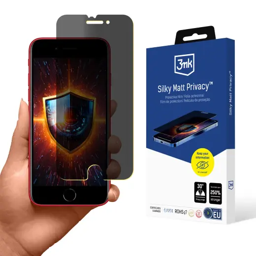 3mk Silky Matt Privacy aizsargplēve telefona ekrānam iPhone 7 | iPhone 8 | iPhone SE (2020) | iPhone SE (2022) (privātuma efekts)