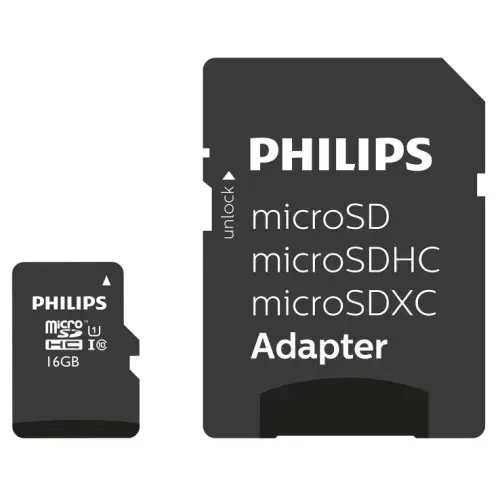 Philips MicroSDHC 16GB class 10|UHS 1 + Adapter