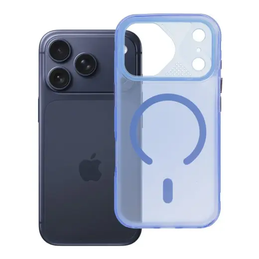 Aurora telefono dėklas su MagSafe palaikymu iPhone 17 Pro mėlynas