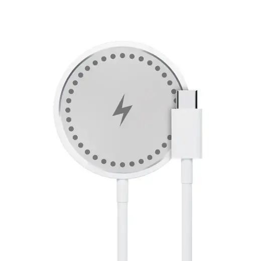 Maxlife MXWC-05 bezvadu lādētājs | Qi | Saderīgs ar MagSafe | 15W | balts