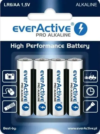 everActive Pro Alkaline high performance battery LR6|AA 1.5V| 4pcs