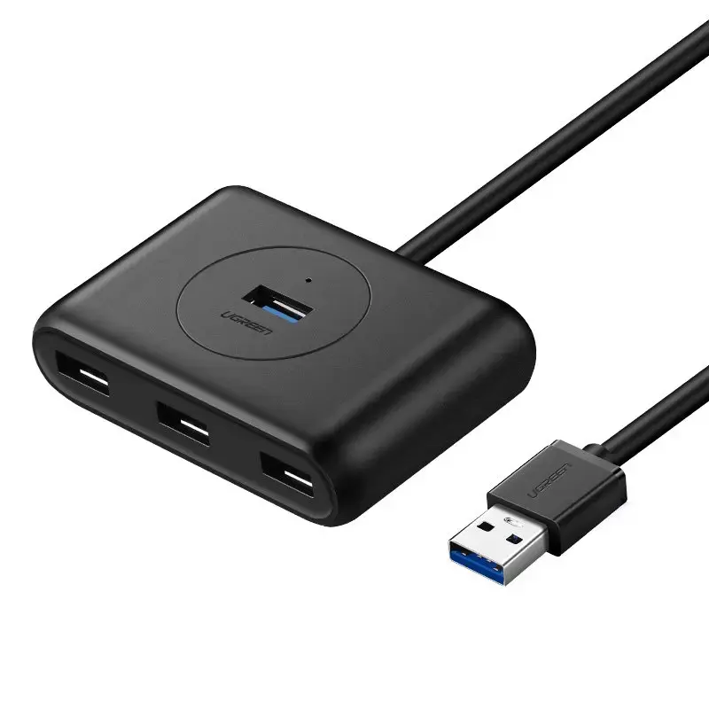 Ugreen CR113 4-in-1 USB centrmezgls | USB-A uz 4x USB 3.0 | melns