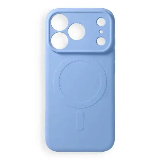 Silicone чехол с поддержкой MagSafe для телефона iPhone 17 Pro | iPhone 18 Pro синий