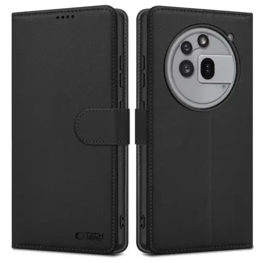 Tech-Protect Wallet telefono dėklas Nothing Phone 3a Pro, juodos spalvos