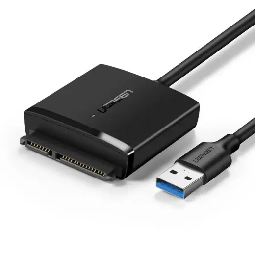 UGREEN Adapteris HDD 2,5" un 3,5" SATA uz USB 3.0 (melns)