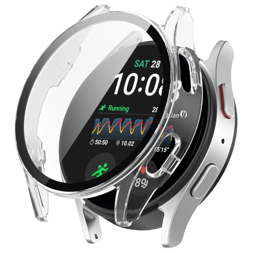 Tech-Protect Defense360 išmaniojo laikrodžio dėklas Samsung Galaxy Watch 7 (44 mm) | su integruotu stiklu | skaidrus
