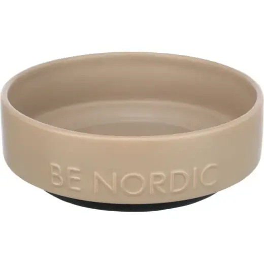 Bowl for animals, ceramic - Trixie BE NORDIC bowl, ceramic|rubber, 1.2 l|ø 18 cm