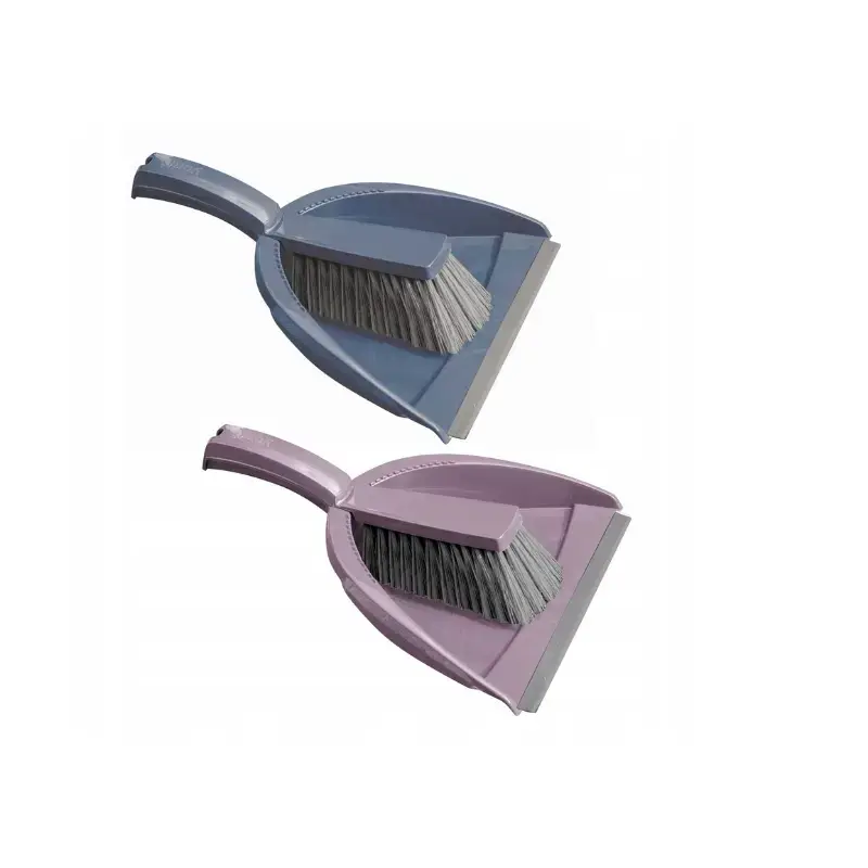 Dustpan with rubber edge and brush Style 23.8x33x10.3cm