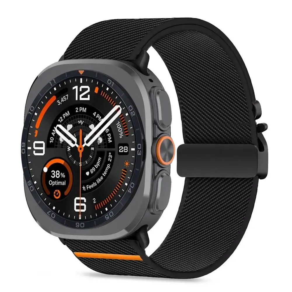 Tech-Protect nutikella rihm Galaxy Watch Ultra/Ultra 2 (47 mm) jaoks | nailonist | must