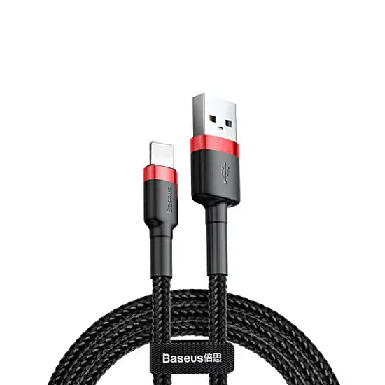 Baseus Cafule datu pārraides un uzlādes vads | USB-A uz Lightning | 12W | 1m | melns