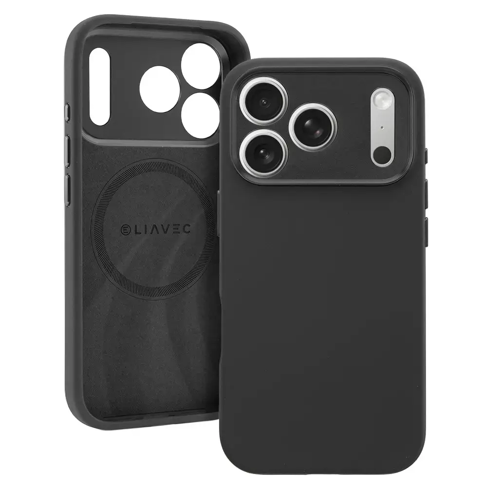 Liavec Silk Shield telefono dėklas su MagSafe palaikymu iPhone 17 Pro juodas