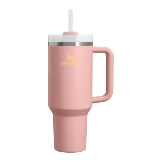 Termokrūze ar salmiņu The Quencher H2.O FlowState Tumbler 1.18L persiku rozā