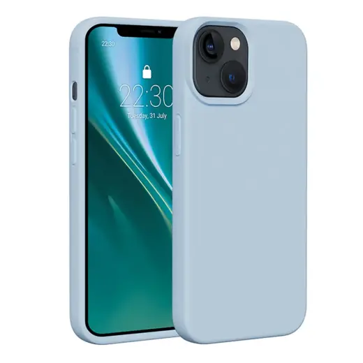 Etteri silikona telefona maciņš iPhone 14 gaiši zilā krāsā