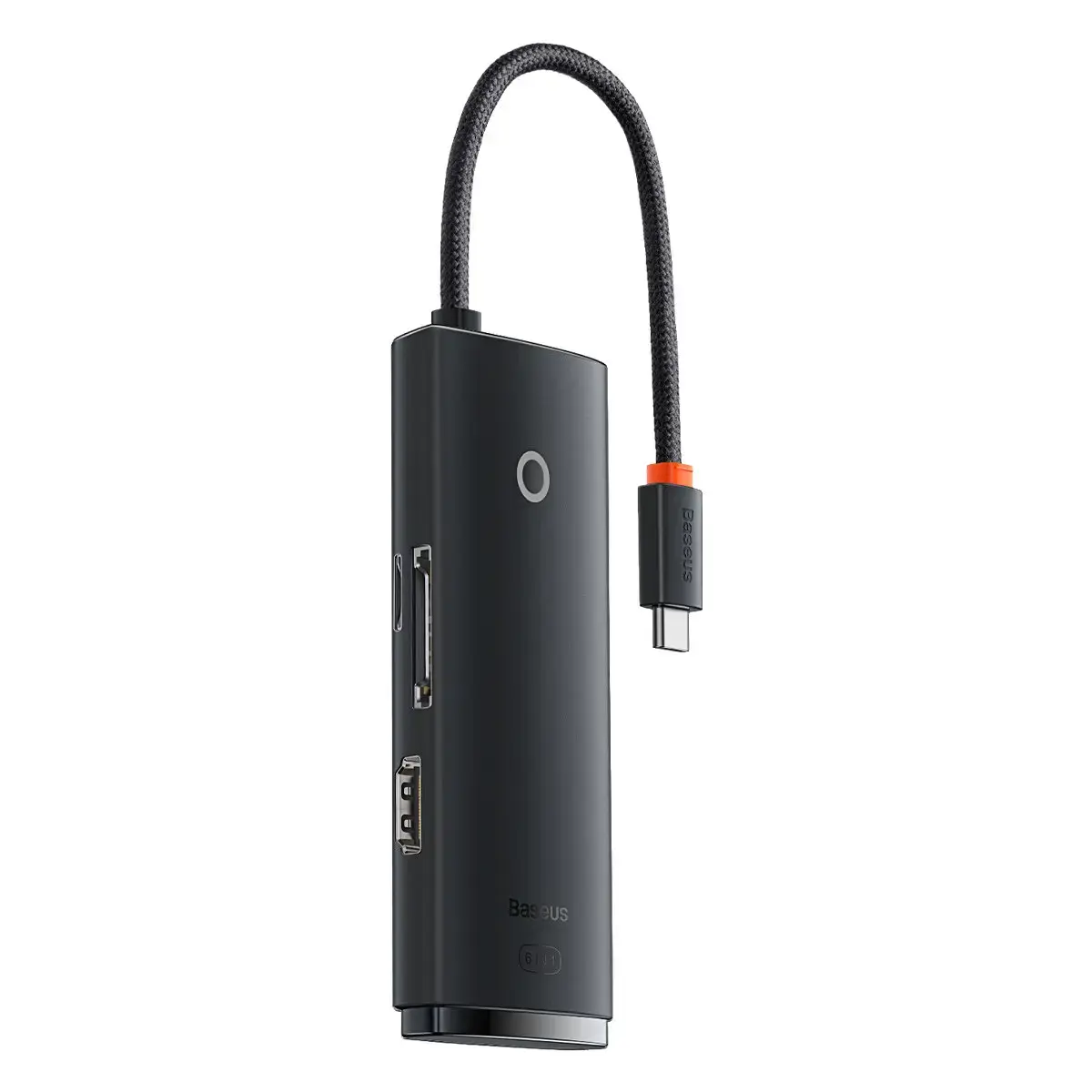 Baseus WKQX050001 6 in 1 USB šakotuvas | USB-C į 2x USB 3.0, USB-C, HDMI, SD, microSD | juodas