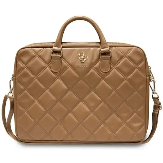 Guess Quilted 4G portatīvā datora soma 16" brūna