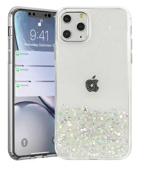 Fusion glue glitter чехол для телефона iPhone 13 Pro Max прозрачный