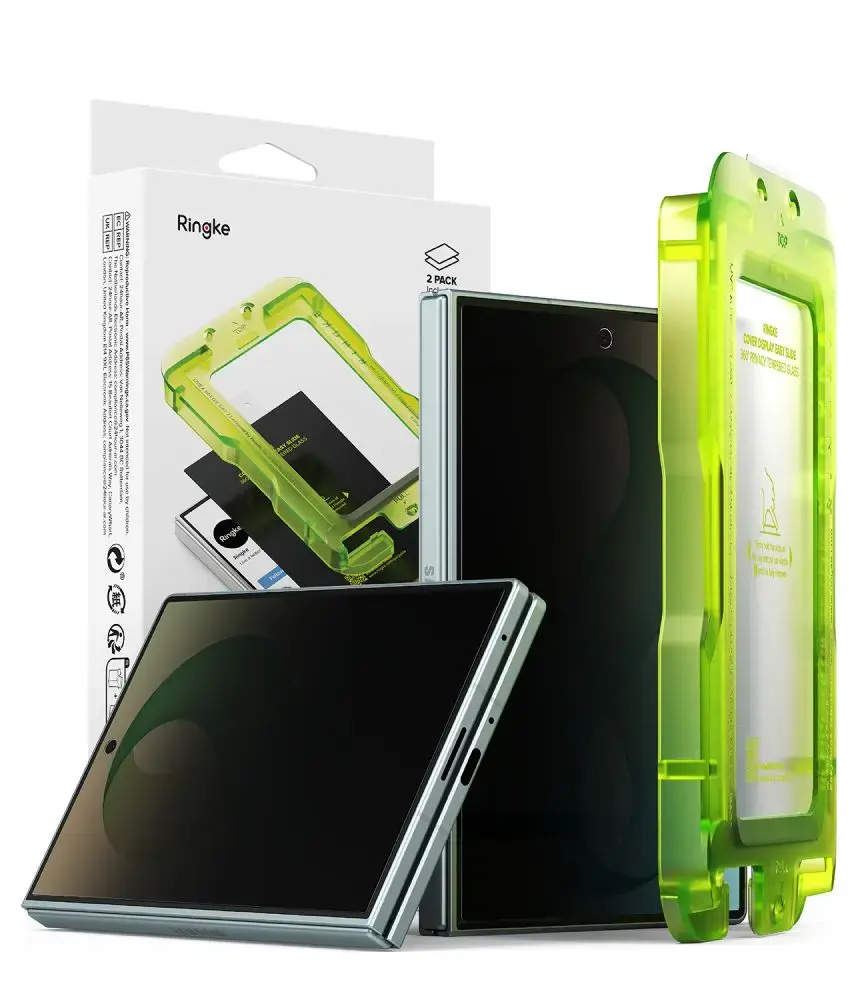 Ringke Cover Display Easy Slide 360 grūdintas apsauginis stiklas telefonui Samsung Galaxy Z Fold 8 (F971) (privatumo efektas) (2 vnt.)