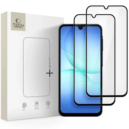 Tech-Protect Glass Fit+ aizsargstikls telefona ekrānam Samsung Galaxy A16 4G (A165) | A16 5G (A166) | A26 5G (A266) | A17 4G (A175) | A17 5G (A176) (2 gab.)