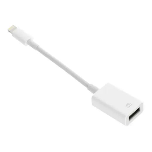 OTG adapteris | USB-A į Lightning | baltas