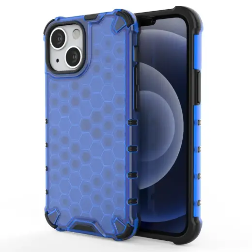 Honeycomb Armor telefono dėklas iPhone 13 mini mėlynas