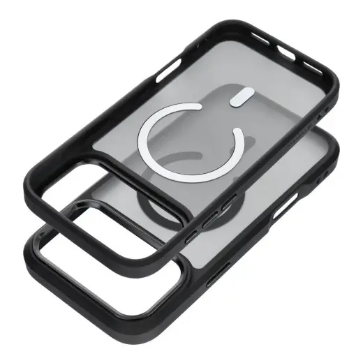 Forcell F-Protect Smoke Hybrid Premium telefono dėklas su MagSafe palaikymu iPhone 17 Pro Max | iPhone 18 Pro Max juodas